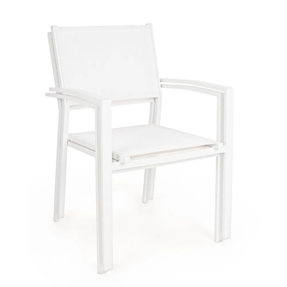 Viadurini in the Garden Gartenstühle Metall-Stapelbarer Gartenstuhl in modernem Design aus Aluminium und Textil - Franz