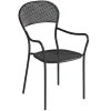 Viadurini in the Garden Gartenstühle Metall-Stapelbarer Gartenstuhl mit anthrazitfarbener Eisenstruktur - Nadege