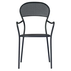 Viadurini in the Garden Gartenstühle Metall-Stapelbarer Gartenstuhl mit anthrazitfarbener Eisenstruktur - Nadege