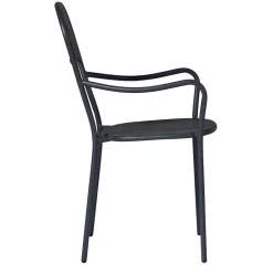 Viadurini in the Garden Gartenstühle Metall-Stapelbarer Gartenstuhl mit anthrazitfarbener Eisenstruktur - Nadege