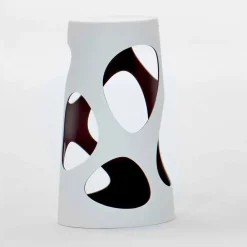 Myyour Lichtmöbel-Stapelbarer Hocker für draußen oder drinnen Weiß und Schwarz 2 Stück - Liberty by