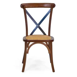 Viadurini Living Klassische Stühle-Stapelbarer Innenstuhl aus Eichenholz und Rattansitz - Barriera