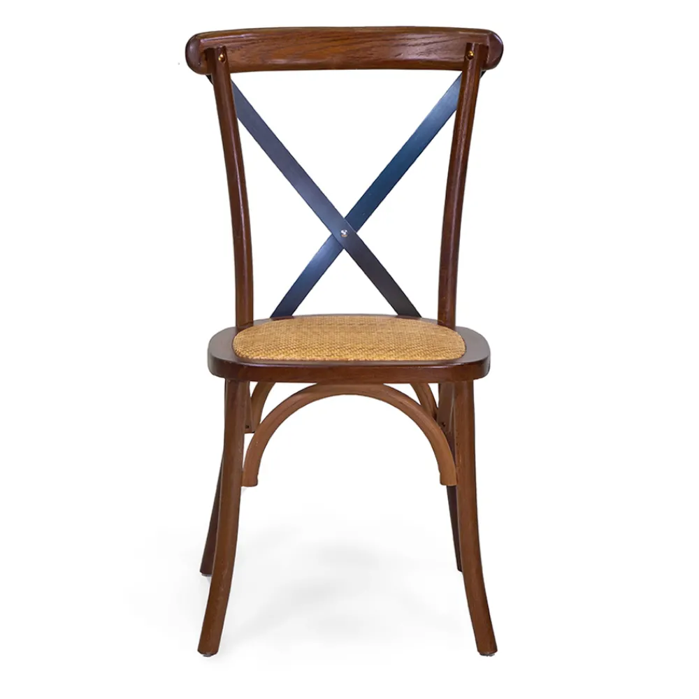 Viadurini Living Klassische Stühle-Stapelbarer Innenstuhl aus Eichenholz und Rattansitz - Barriera