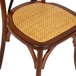 Viadurini Living Klassische Stühle-Stapelbarer Innenstuhl aus Eichenholz und Rattansitz - Barriera