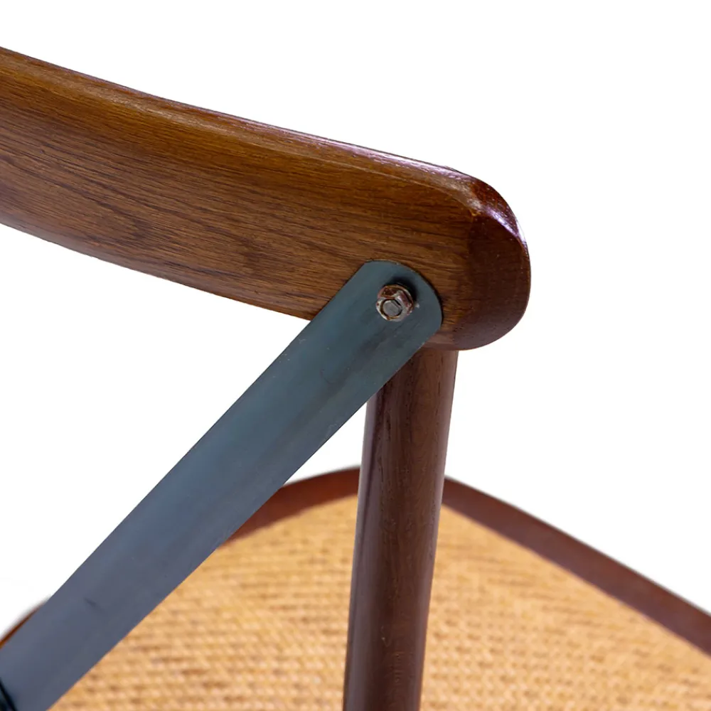 Viadurini Living Klassische Stühle-Stapelbarer Innenstuhl aus Eichenholz und Rattansitz - Barriera