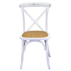 Viadurini Living Klassische Stühle-Stapelbarer Innenstuhl aus Birkenholz und Rattansitz - Barriera