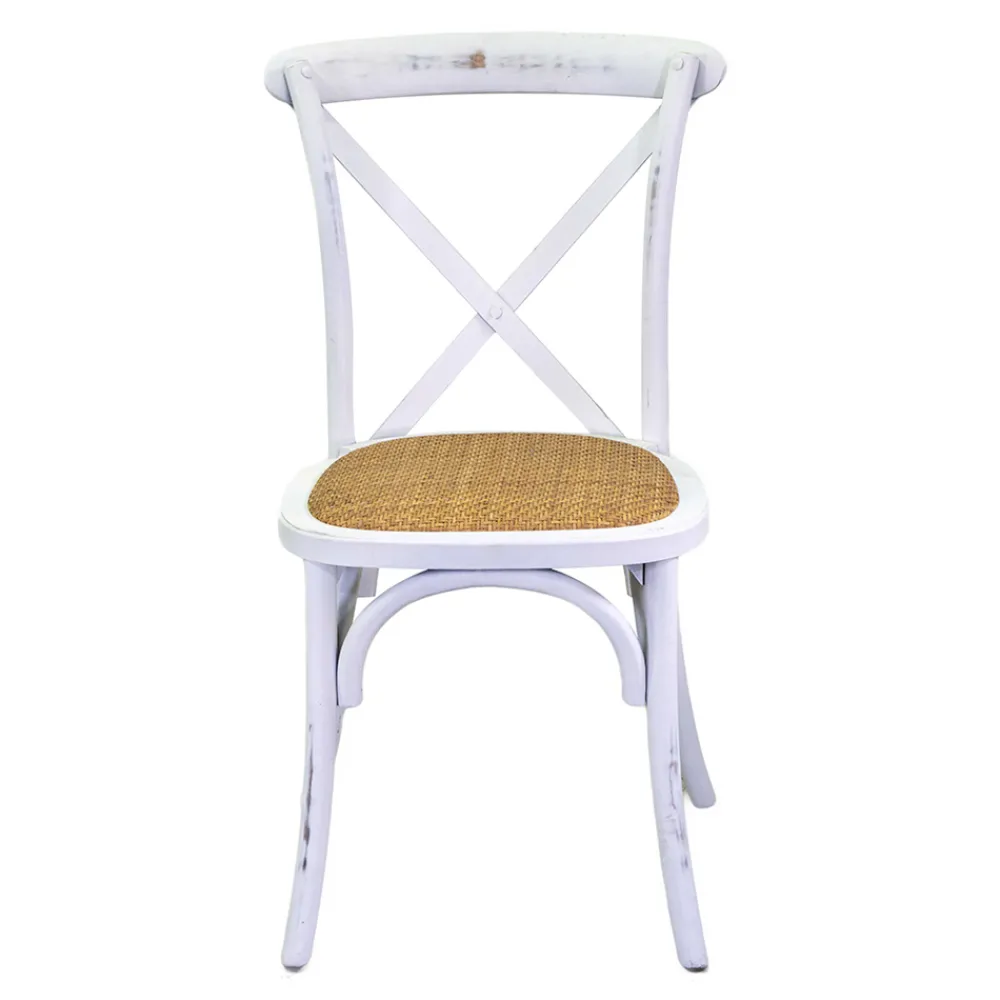 Viadurini Living Klassische Stühle-Stapelbarer Innenstuhl aus Birkenholz und Rattansitz - Barriera