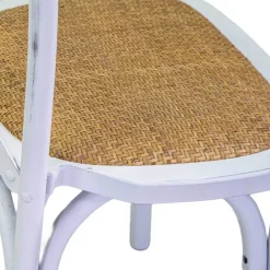 Viadurini Living Klassische Stühle-Stapelbarer Innenstuhl aus Birkenholz und Rattansitz - Barriera