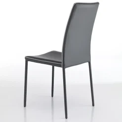 Viadurini Living Moderne Stühle-Stapelbarer Küchenstuhl mit Kunstleder bezogen, 4 Stück - Adelmo