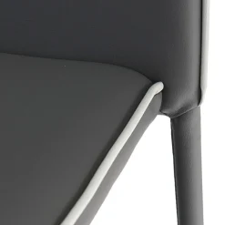 Viadurini Living Moderne Stühle-Stapelbarer Küchenstuhl mit Kunstleder bezogen, 4 Stück - Adelmo