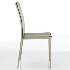 Viadurini Living Moderne Stühle-Stapelbarer Küchenstuhl mit Kunstleder bezogen, 4 Stück - Adelmo