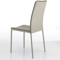 Viadurini Living Moderne Stühle-Stapelbarer Küchenstuhl mit Kunstleder bezogen, 4 Stück - Adelmo