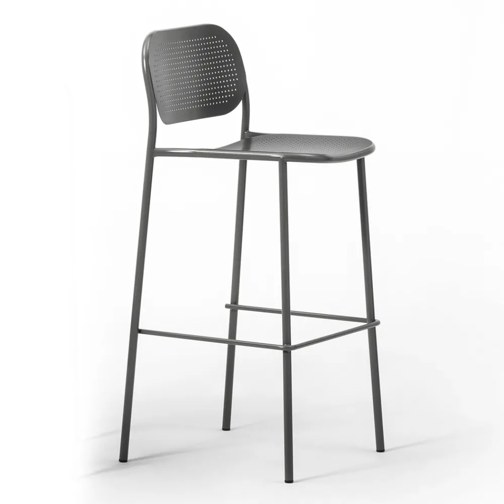 Viadurini in the Garden Outdoor Hocker-Stapelbarer Metallhocker für den Außenbereich Made in Italy 2 Stück - Synergy