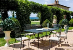 Viadurini in the Garden Metallsessel-Stapelbarer Metallsessel für den Außenbereich Hergestellt in Italien, 4 Stück - Pira