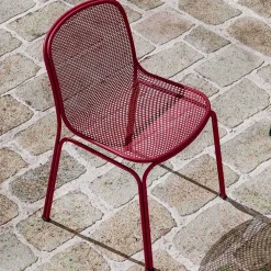 Viadurini in the Garden Gartenstühle Metall-Stapelbarer Metallstuhl im Freien Hergestellt in Italien, 4 Stück - Prunella