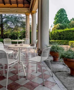 Viadurini in the Garden Gartenstühle Metall-Stapelbarer Metallstuhl im Freien Hergestellt in Italien, 4 Stück - Prunella