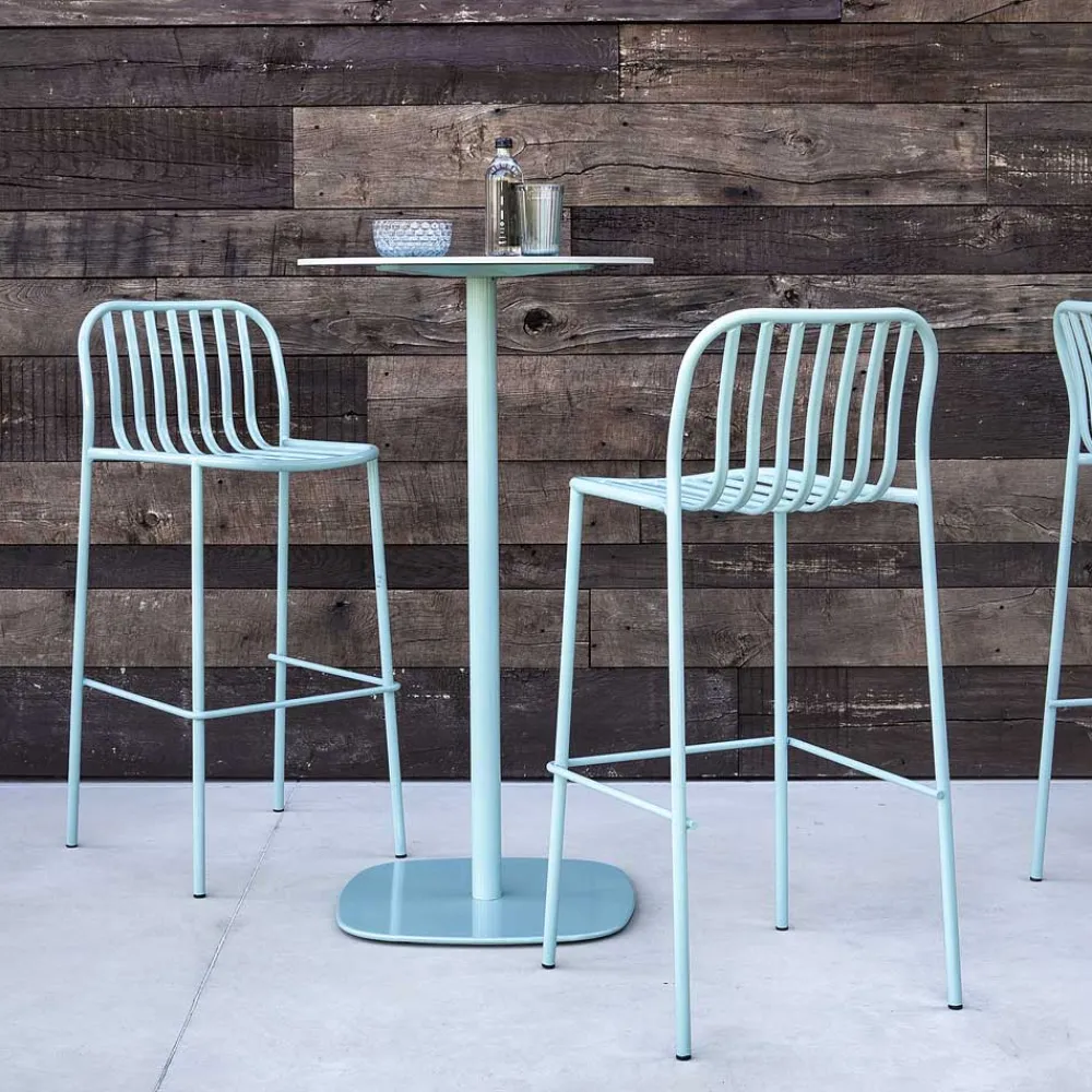 Viadurini in the Garden Outdoor Hocker-Stapelbarer Outdoor-Hocker aus Metall Made in Italy 2 Stück - Simply