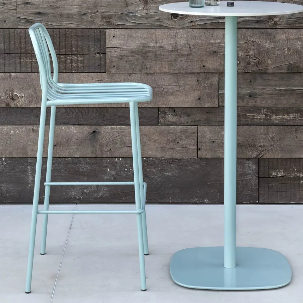 Viadurini in the Garden Outdoor Hocker-Stapelbarer Outdoor-Hocker aus Metall Made in Italy 2 Stück - Simply