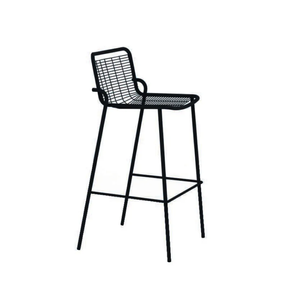 Viadurini in the Garden Outdoor Hocker-Stapelbarer Outdoor-Hocker aus Metall Made in Italy 2 Stück - Vikas