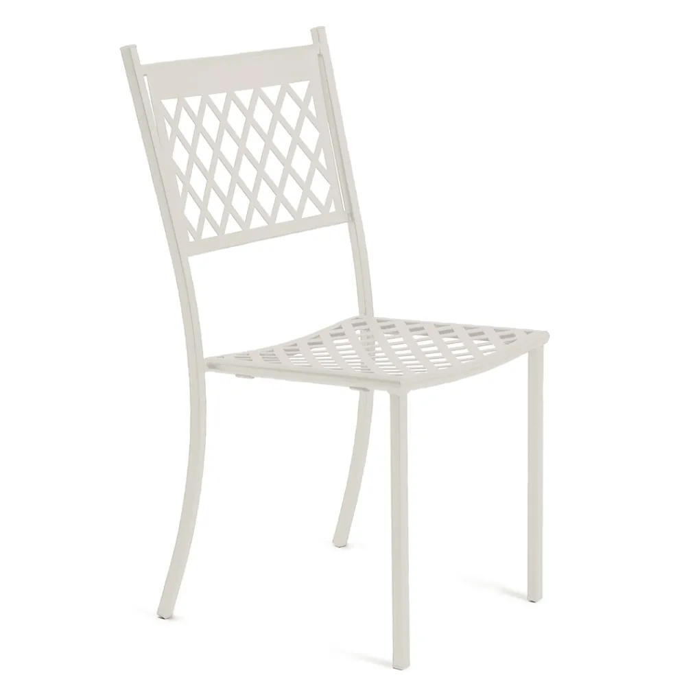 Viadurini in the Garden Gartenstühle Metall-Stapelbarer Outdoor-Stuhl aus verzinktem Stahl Made in Italy 4 Stück - Celia