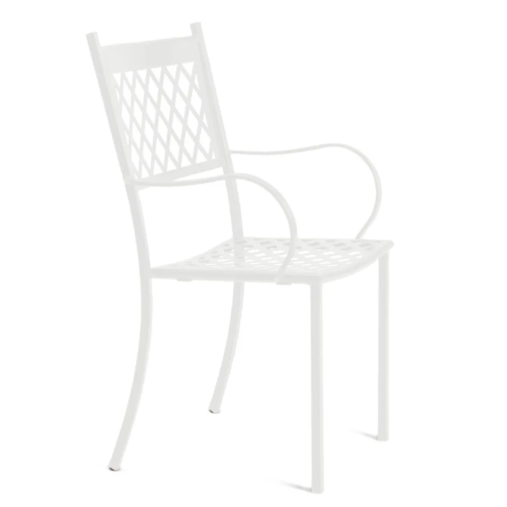 Viadurini in the Garden Gartenstühle Metall-Stapelbarer Outdoor-Stuhl aus verzinktem Stahl Made in Italy 4 Stück - Celia