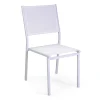 Viadurini in the Garden Gartenstühle Metall-Stapelbarer Stuhl aus Textilene und weißem Aluminiumgestell - Pennarello