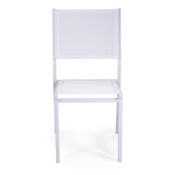 Viadurini in the Garden Gartenstühle Metall-Stapelbarer Stuhl aus Textilene und weißem Aluminiumgestell - Pennarello