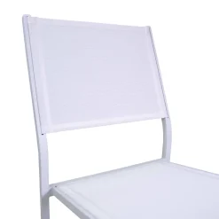 Viadurini in the Garden Gartenstühle Metall-Stapelbarer Stuhl aus Textilene und weißem Aluminiumgestell - Pennarello