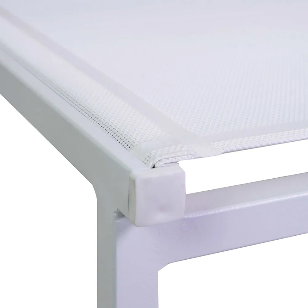 Viadurini in the Garden Gartenstühle Metall-Stapelbarer Stuhl aus Textilene und weißem Aluminiumgestell - Pennarello