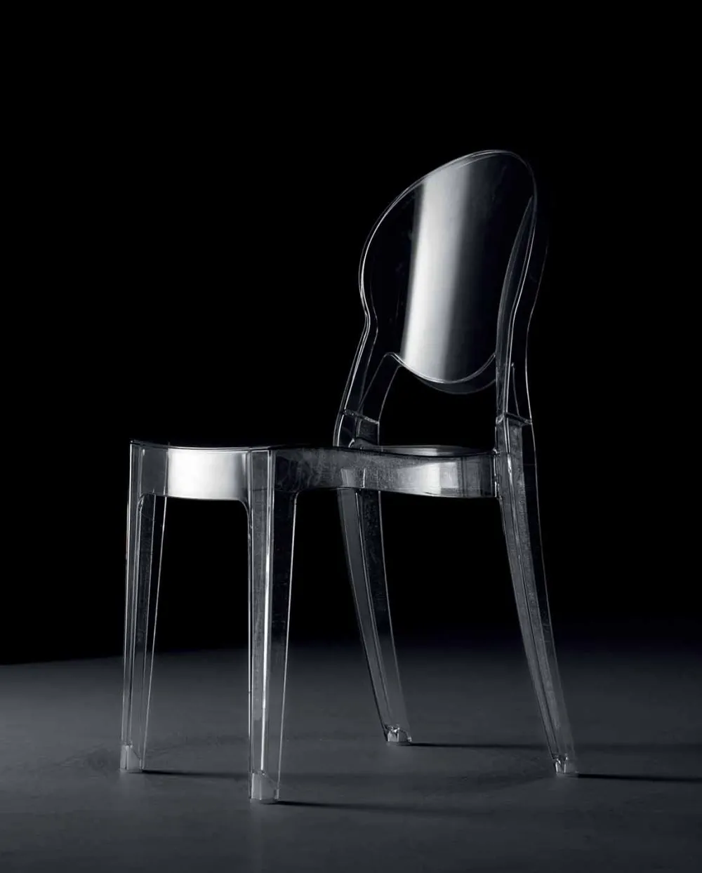 Viadurini Living Moderne Stühle-Stapelbarer Stuhl für den Innen- oder Außenbereich aus transparentem Polycarbonat – Pianeta