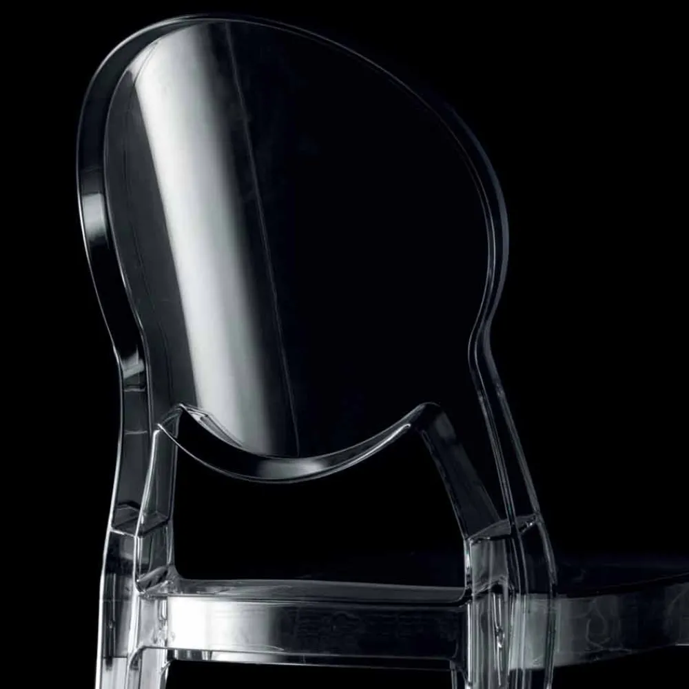 Viadurini Living Moderne Stühle-Stapelbarer Stuhl für den Innen- oder Außenbereich aus transparentem Polycarbonat – Pianeta
