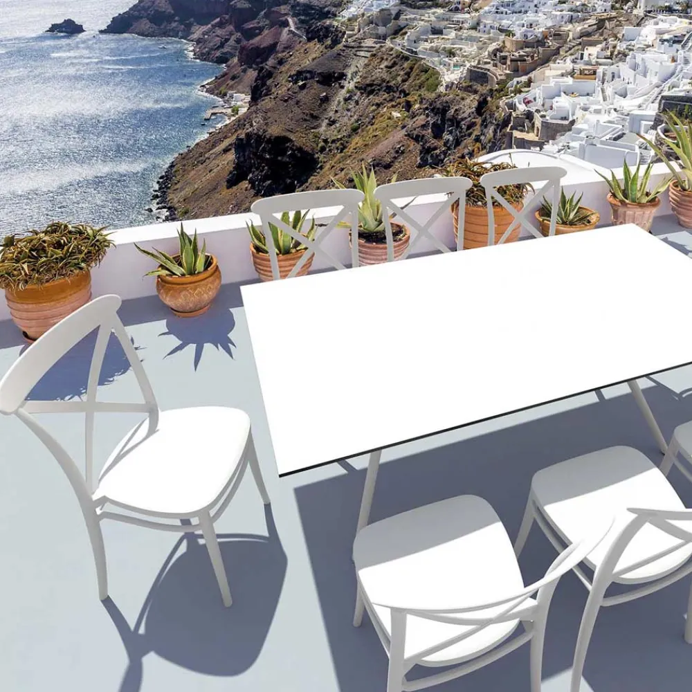 Viadurini Living Moderne Stühle-Stapelbarer Stuhl für den Innen- und Außenbereich aus verstärktem Harz mit Glasfaser – Naira