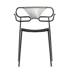 Viadurini Living Moderne Stühle-Stapelbarer Stuhl mit Metallstruktur und Seil Made in Italy, 2 Stück - Trosa