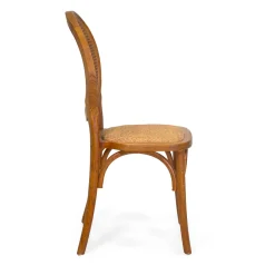 Viadurini Living Moderne Stühle-Stapelbarer Wohnzimmersessel aus Ailando-Holz und Wiener Stroh - Laguna