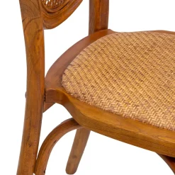 Viadurini Living Moderne Stühle-Stapelbarer Wohnzimmersessel aus Ailando-Holz und Wiener Stroh - Laguna