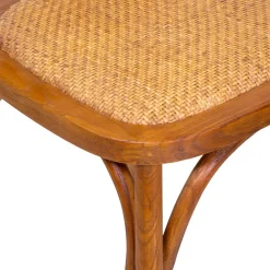 Viadurini Living Moderne Stühle-Stapelbarer Wohnzimmersessel aus Ailando-Holz und Wiener Stroh - Laguna