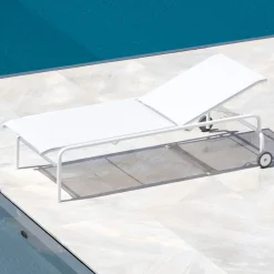 Viadurini in the Garden Sonnenliegen-Stapelbares Gartenbett aus Stahl Made in Italy 2 Stück - Arwen