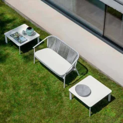 Varaschin Gartensofas-Stapelbares Zweisitzer-Sofa gepolsterter Stoff im Freien - Smart von