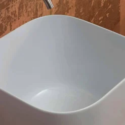 Viadurini Bathroom Farbige Waschbecken-Star Square modernes Design Keramik-Aufsatzwaschbecken 40x40 cm