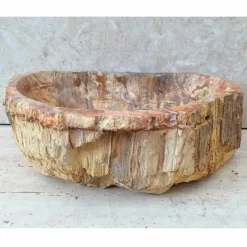 Viadurini Bathroom Steinwaschbecken-Star-Aufsatzwaschbecken aus fossilem Holz, ein einzigartiges Designstück