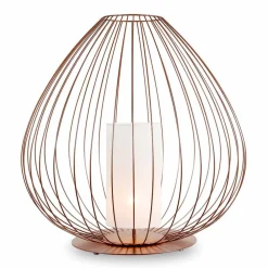 Viadurini Lighting Design Tischlampen-Steh- oder Stützlampe aus weißem oder bronzefarbenem Metalldraht - Laterne