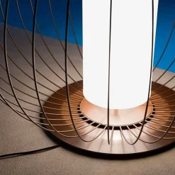 Viadurini Lighting Design Tischlampen-Steh- oder Stützlampe aus weißem oder bronzefarbenem Metalldraht - Laterne