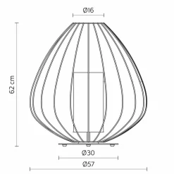 Viadurini Lighting Design Tischlampen-Steh- oder Stützlampe aus weißem oder bronzefarbenem Metalldraht - Laterne