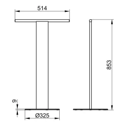 Viadurini Bathroom Badetuchhalter-Stehender Handtuchhalter für Waschbecken aus weißem oder schwarzem Aluminium - Alcade