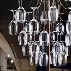 Aldo Bernardi Designer Stehlampen-Stehlampe 30 umgekippte Gläser Sauvignon von