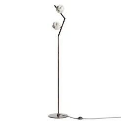 Viadurini Lighting Designer Stehlampen-Stehlampe aus dunklem Messing und Steinglas, hergestellt in Italien – Bottega