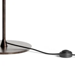 Viadurini Lighting Designer Stehlampen-Stehlampe aus dunklem Messing und Steinglas, hergestellt in Italien – Bottega