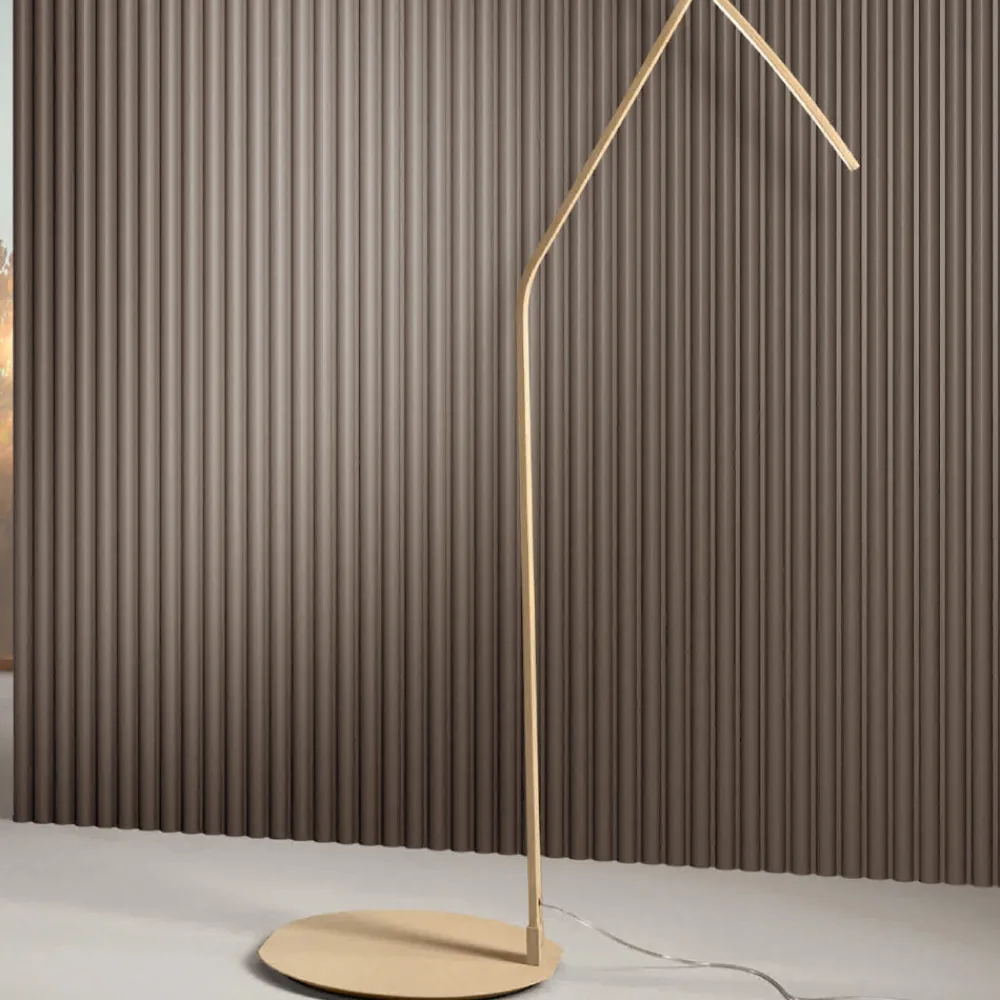 Viadurini Lighting Moderne Stehlampen-Stehlampe aus in verschiedenen Farben lackiertem Metall und dimmbarer LED – Ahorn