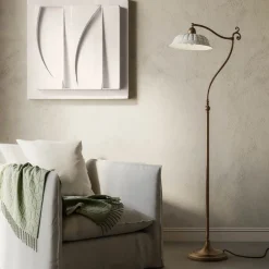 Il Fanale Vintage Stehlampen-Stehlampe aus Keramik gebogen Liberty Design Anita von