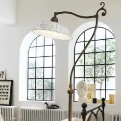 Il Fanale Vintage Stehlampen-Stehlampe aus Keramik gebogen Liberty Design Anita von